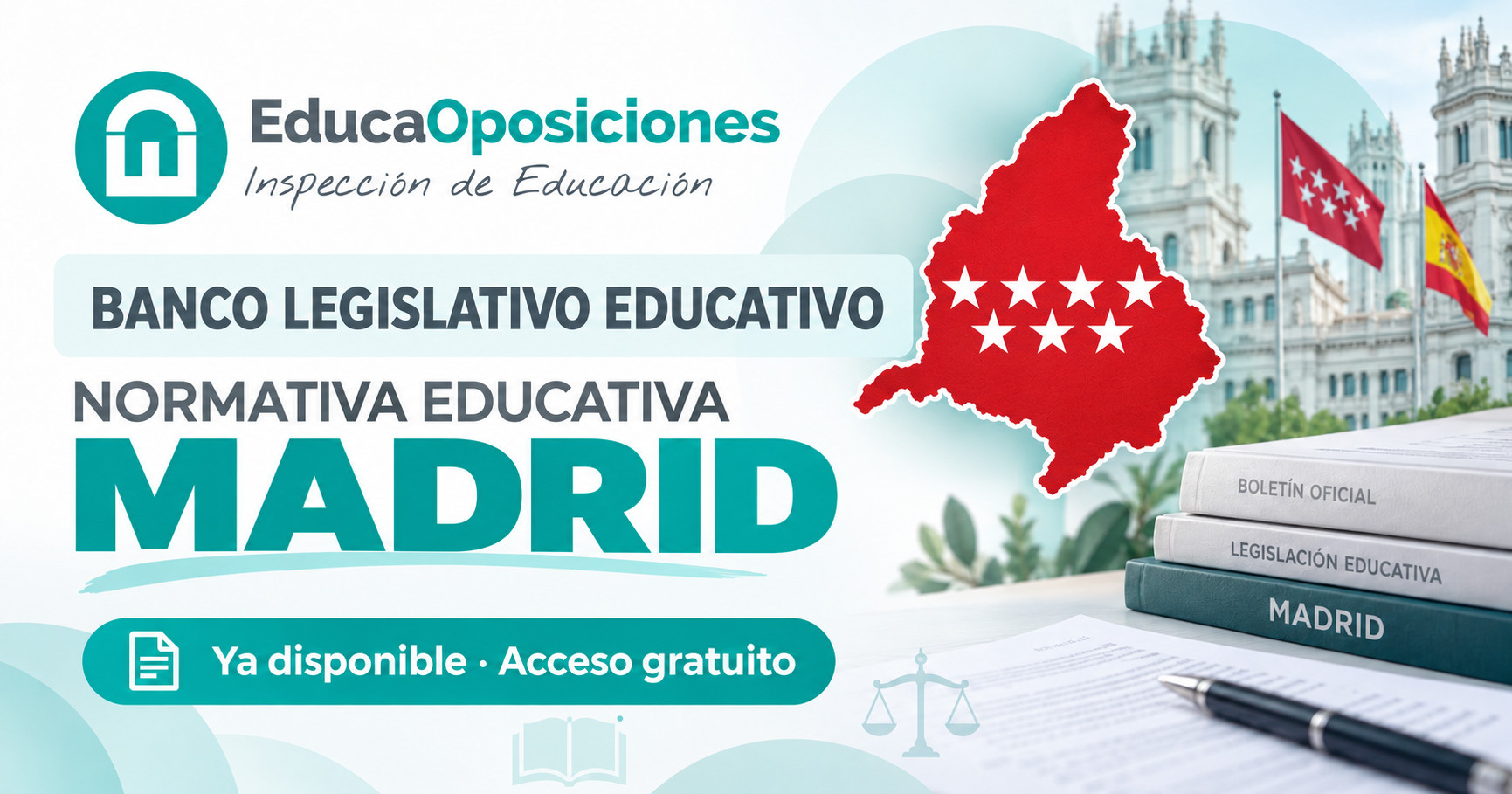 Normativa educativa de la Comunidad de Madrid disponible en el Banco Legislativo de EducaOposiciones