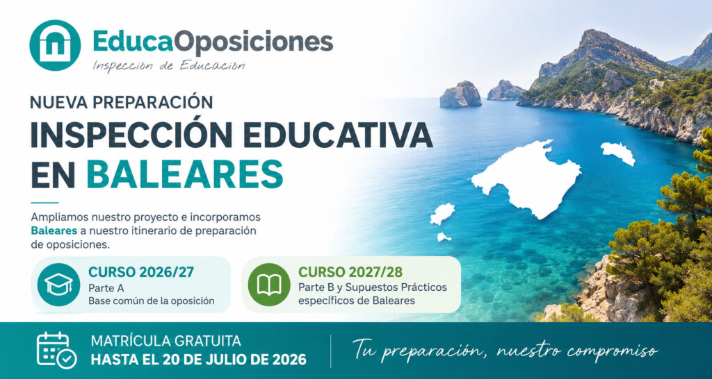 EducaOposiciones amplía la preparación de oposiciones de Inspección Educativa Baleares