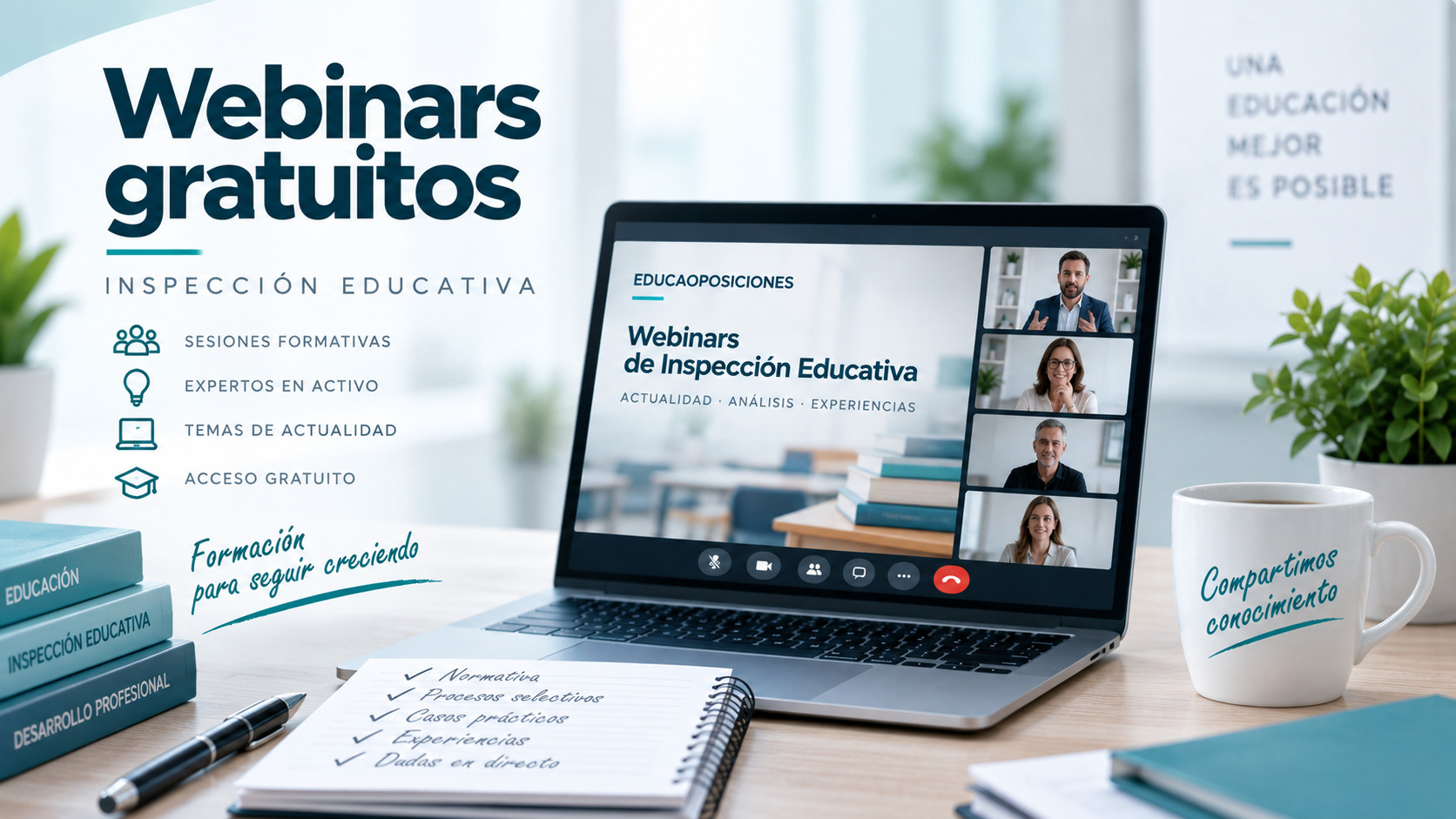 Webinars gratuitos sobre Inspección Educativa