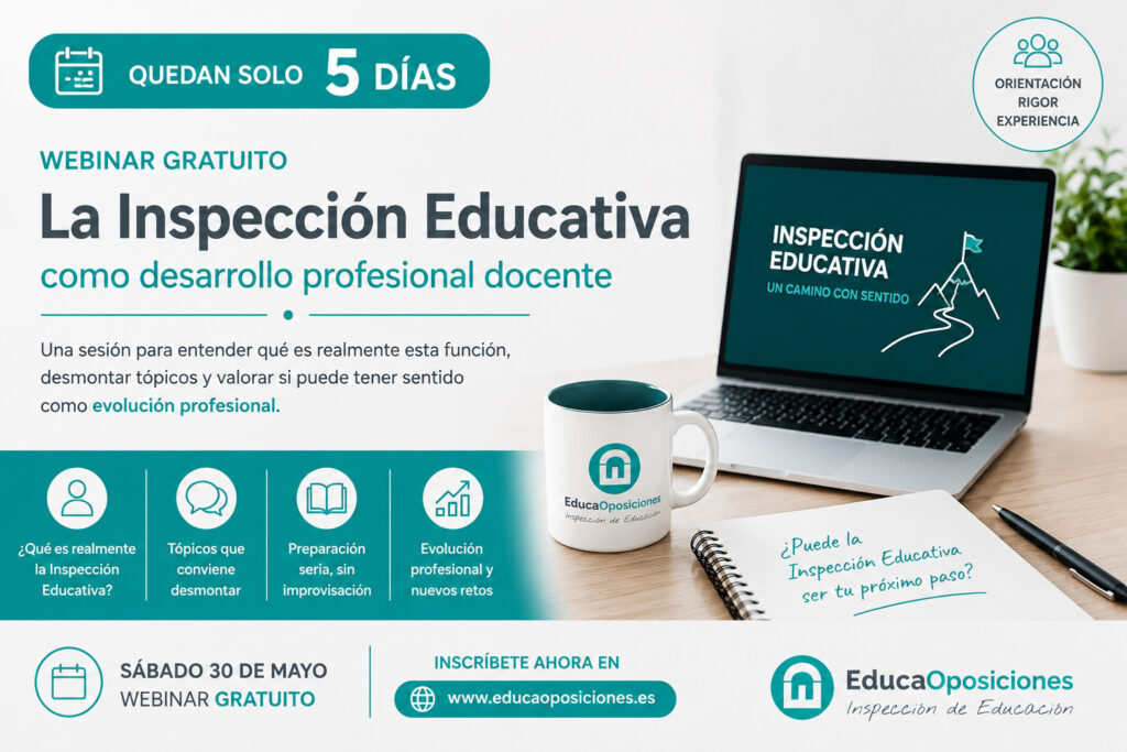 Webinar Inspección Educativa 2026 EducaOposiciones · 10 dudas clave antes del 30 de mayo